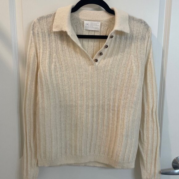 Cream Wool/Alpaca Sweater SMALL - Picture 1 of 4